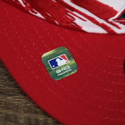 The On Field Sticker on the Anaheim Angels 2022 4th of July Stars And Stripes 9Fifty | New Era Navy OSFM