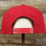 The backside of the Anaheim Angles 2021 City Connect 9Fifty Snap Cap | New Era White and Red