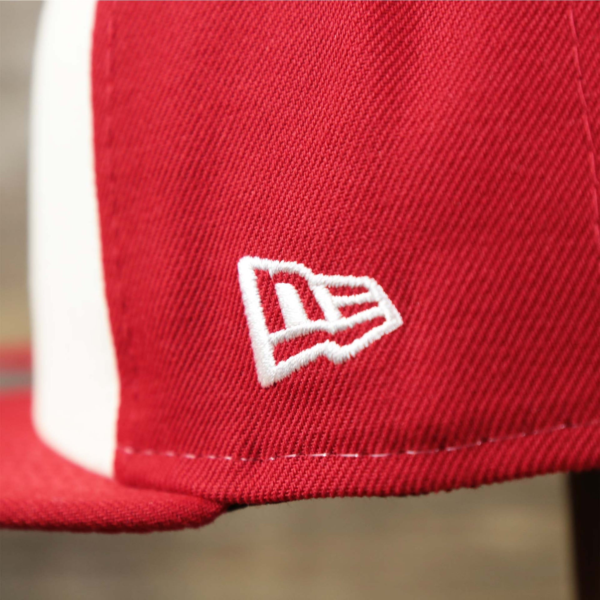 The New Era Logo on the Anaheim Angles 2021 City Connect 9Fifty Snap Cap | New Era White and Red