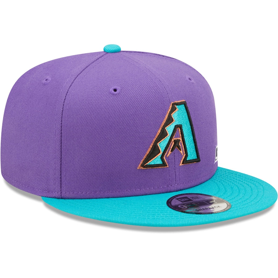 The Cooperstown Arizona Diamondbacks Retro Green Bottom Gold Letter Arch 9Fifty Snapback | Back Letter Arch 9Fifty Purple