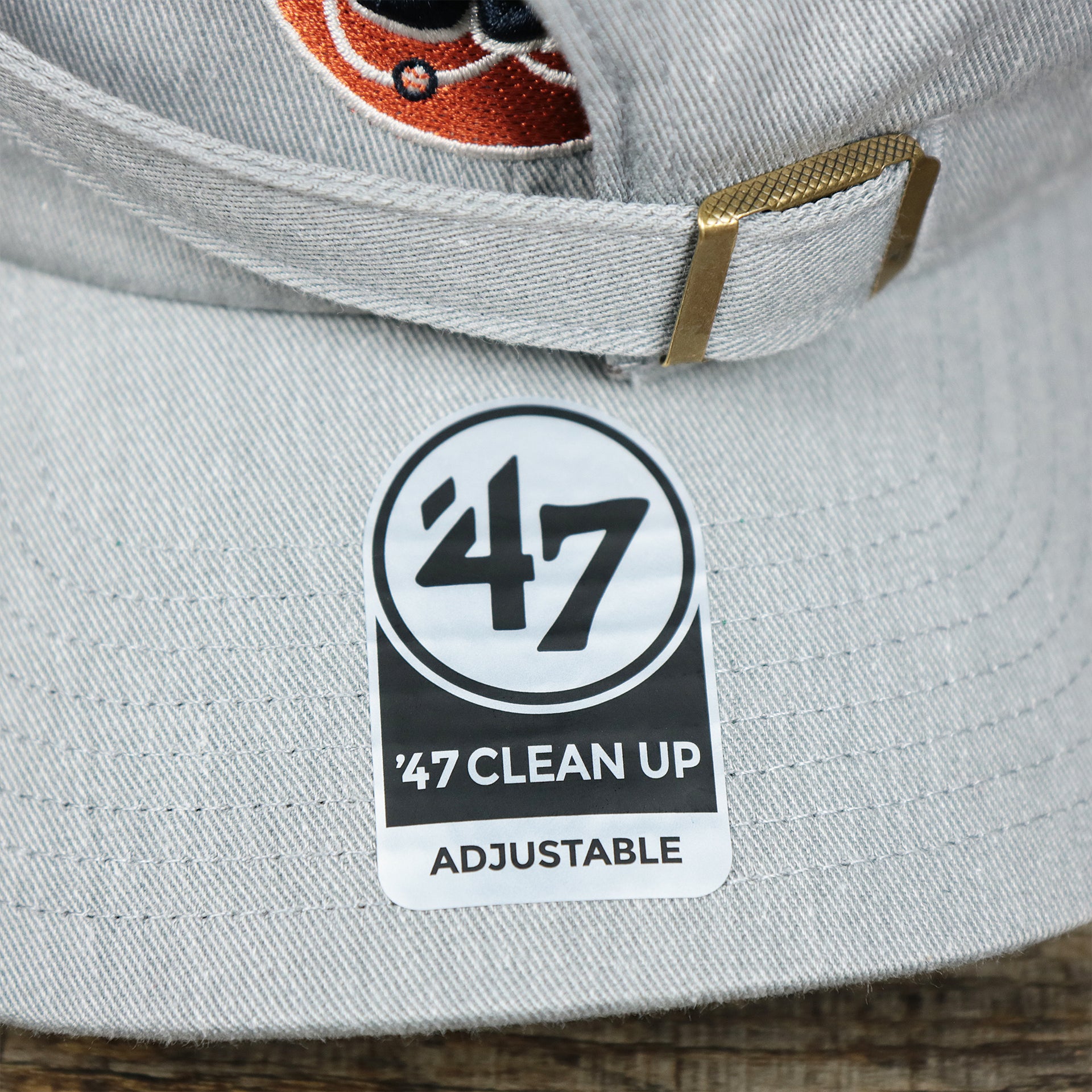 The 47 Brand Sticker on the Cooperstown Houston Astros 1980s Logo Green Bottom Dad Hat | Gray Dad Hat