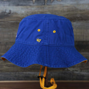 The wearer's left on the Philadelphia Athletics Cooperstown Vintage 50s Bucket Hat | 47 Brand, Royal
