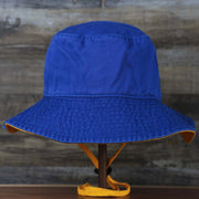 The back side of the Philadelphia Athletics Cooperstown Vintage 50s Bucket Hat | 47 Brand, Royal