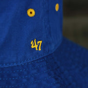 The 47 Brand logo on the Philadelphia Athletics Cooperstown Vintage 50s Bucket Hat | 47 Brand, Royal