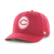 The Cooperstown Cincinnati Reds Felt Reds Logo Snapback Hat | Maroon Snapback Cap