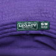 The Legacy Tag on the Green OCNJ Double Wordmark Pink Outline Bucket Hat | Purple Bucket Hat  