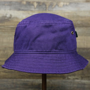 The backside of the Green OCNJ Double Wordmark Pink Outline Bucket Hat | Purple Bucket Hat  