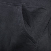 The front pocket on the Jack And Jones Jet Black Pullover Hoodie | Black Hoodie