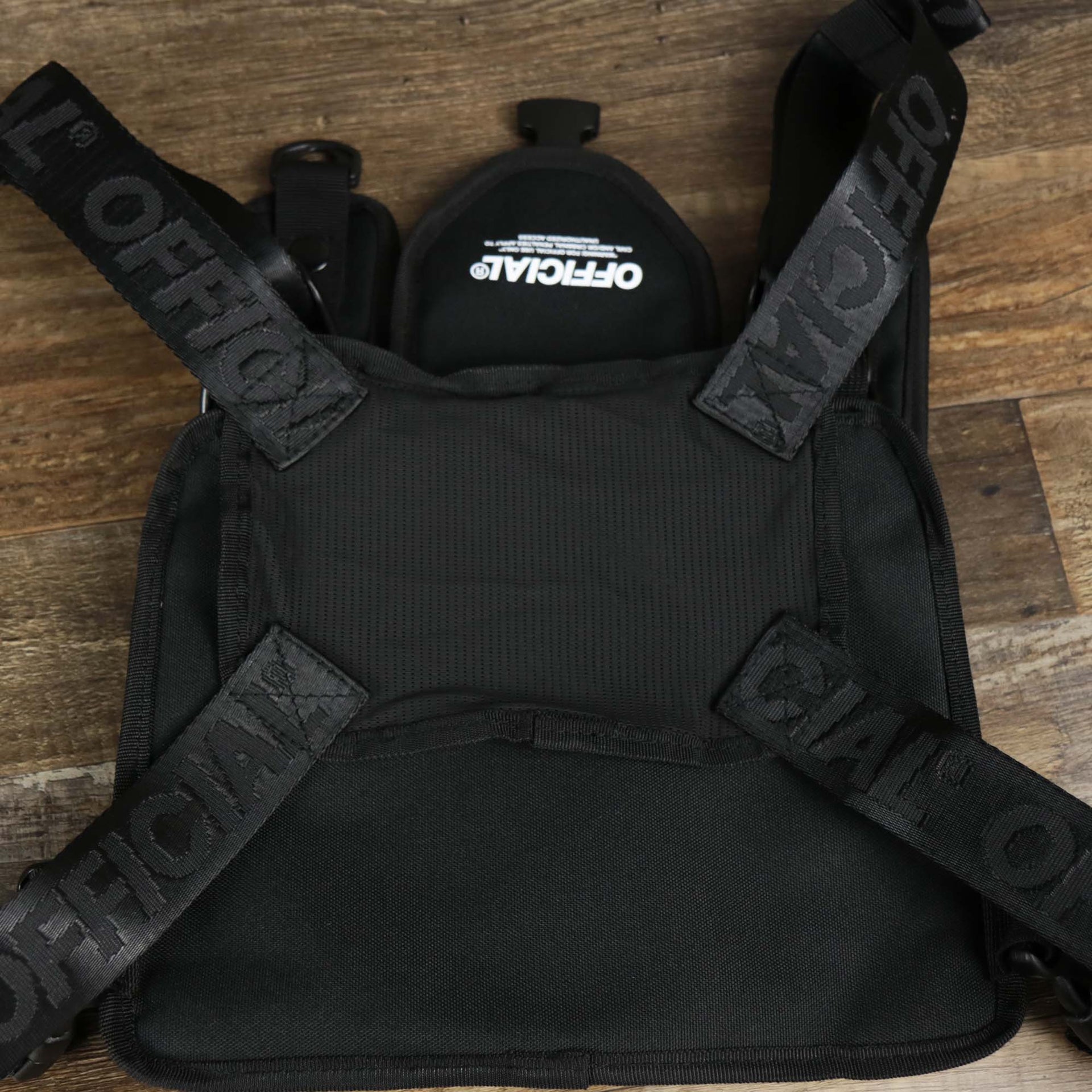 The backside of the Streetwear Tactics Chest Bag Utility Vest | Official Black