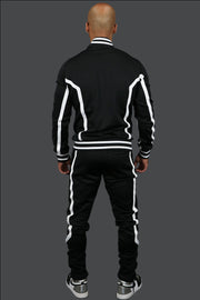 The backside of the Brooklyn Basketball Varsity Athletic Track Suit