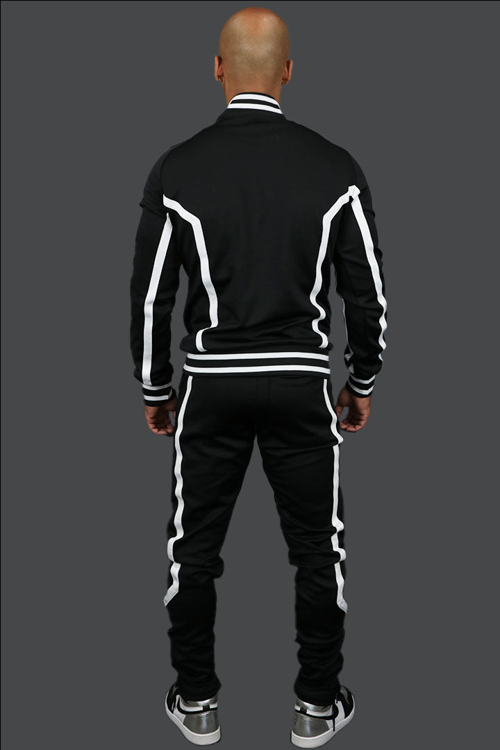 The Backside of theBrooklyn Basketball Varsity Athletic Track Suit 