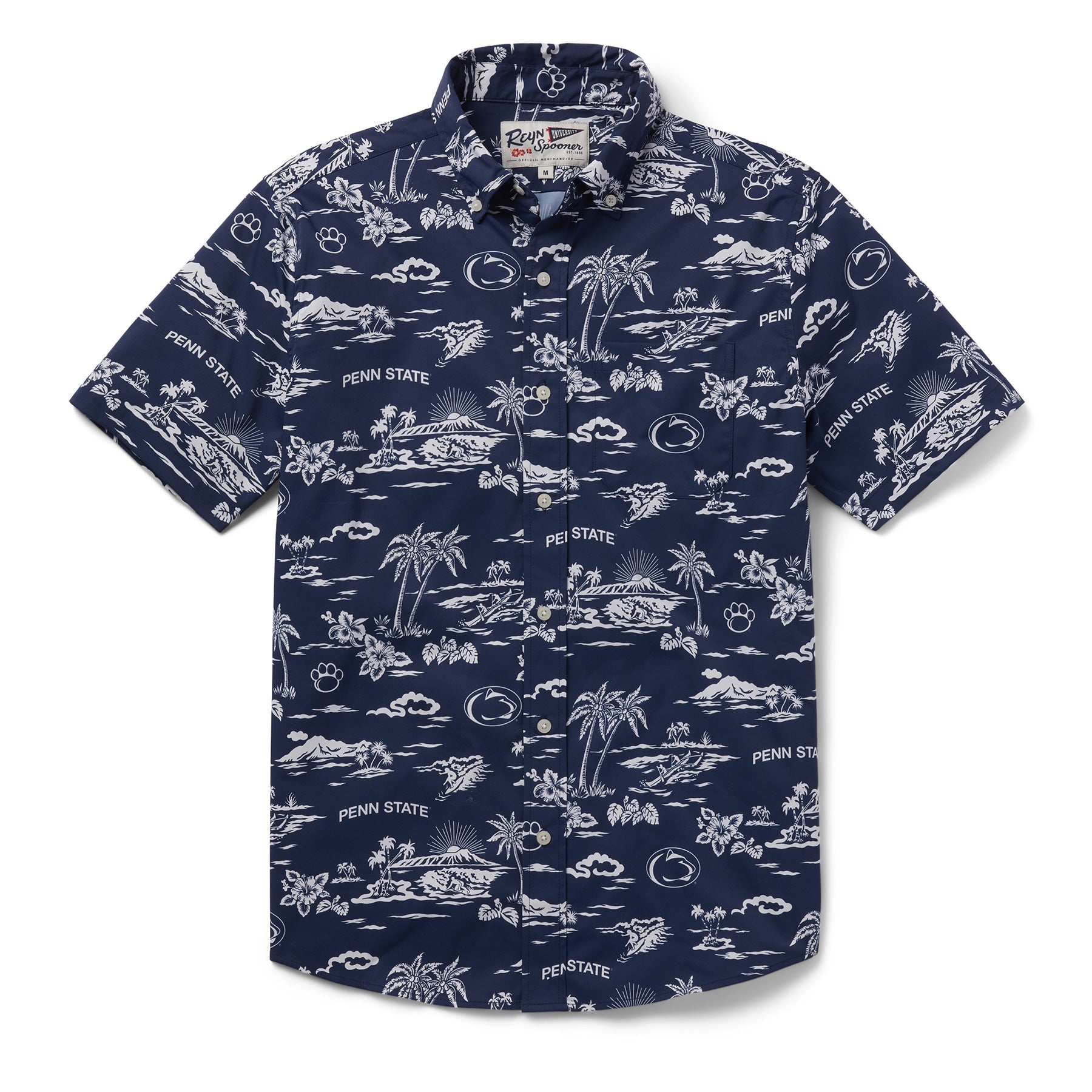 The Penn State Nittany Lions Authentic Hawaiian Pattern Performance Polo Shirt | Navy