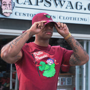 The Philadelphia Phillies Mascot Graphic Tee Phillie Phanatic T Shirt | Cardinal Tshirt  WIth the Matching Hat