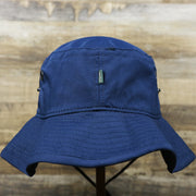 The backside of the Ocean City Wordmark Parallel Oars New Jersey Bucket Hat | Navy Blue Bucket Hat