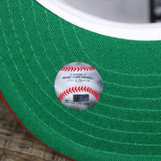 The MLB Baseball Sticker on the Saint Louis Cardinals MLB Side Font Green Bottom 9Fifty Snapback Cap | Black Snap Cap