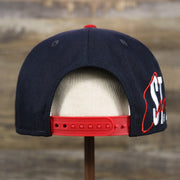 The backside of the Saint Louis Cardinals MLB Side Font Green Bottom 9Fifty Snapback Cap | Black Snap Cap
