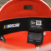 The Tags on the Nascar Chase Elliot Number 9 Hendrick Motorsport Hooters Logo 39Thirty FlexFit Cap | Orange 39Thirty Cap