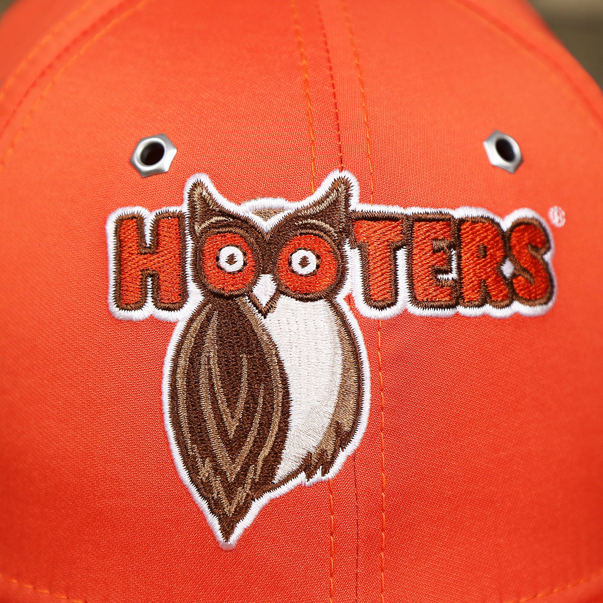 The Hooters Logo on the Nascar Chase Elliot Number 9 Hendrick Motorsport Hooters Logo 39Thirty FlexFit Cap | Orange 39Thirty Cap