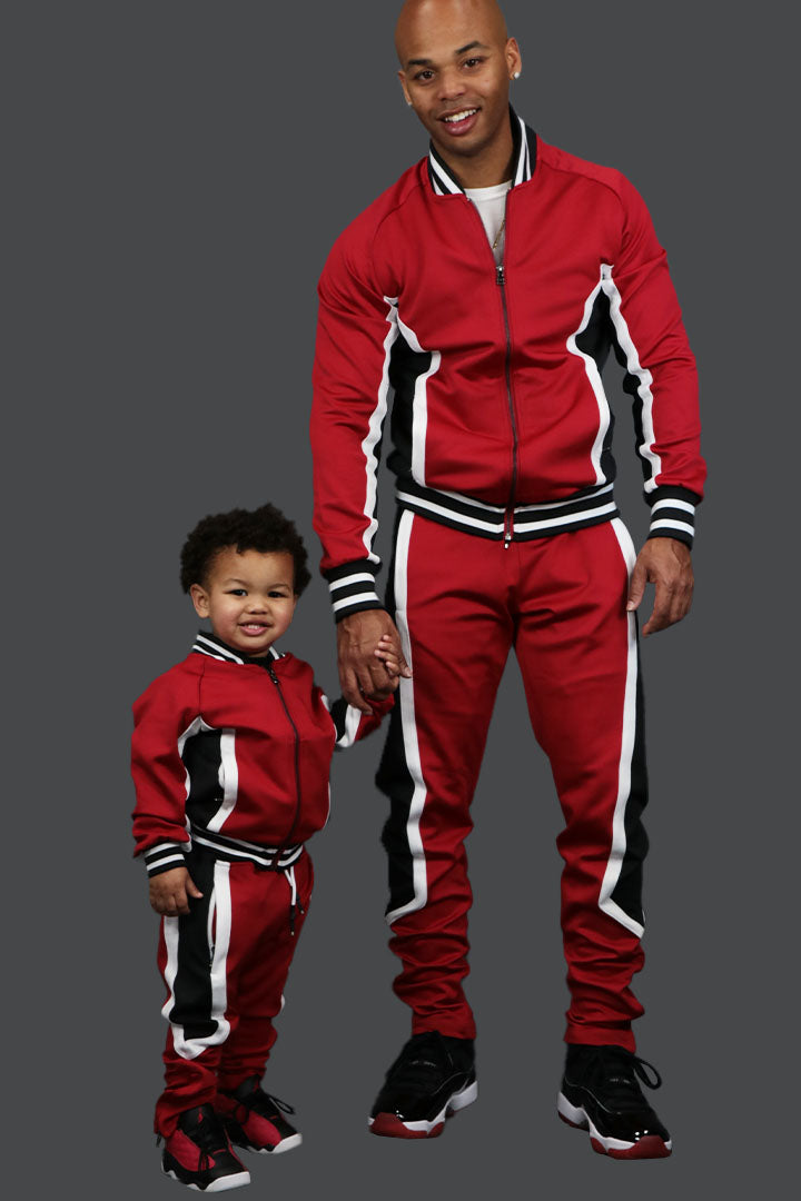 The Chicago Basketball Varsity Athletic Track Suit with the youth Chicago Basketball Varsity Athletic Track Suit