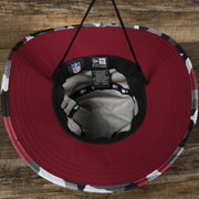 The undervisor on the Washington Commanders NFL Summer Training Camp 2022 Camo Bucket Hat | Burgundy Bucket Hat