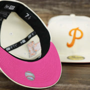 The undervisor on the Cooperstown Philadelphia Phillies Coffee Shop 1952 All Star Game Liberty Bell Side Patch 59Fifty Fitted Cap | New Era Off White 59Fifty