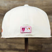 The backside of the Cooperstown New York Yankees Coffee Shop 1952 All Star Game Liberty Bell Side Patch 59Fifty Fitted Cap | Donut Pack Off White 59Fifty