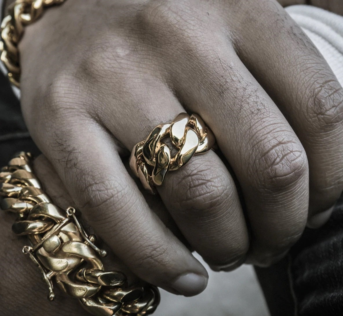 The 18K Gold Plated Cuban Link Ring | Golden Gilt