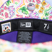 Cooperstown Arizona Diamondbacks Floral Print Undervisor Spring Embroidery 59Fifty Fitted Cap | Purple 59Fifty Cap