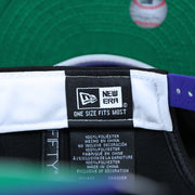 The New Era Tag on the Cooperstown Arizona Diamondbacks MLB Side Font Green Bottom 9Fifty Snapback Cap | Black Snap Cap