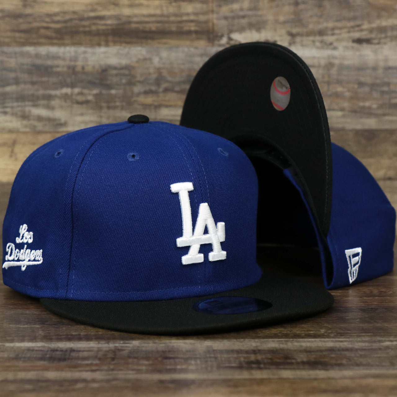 The Los Angeles Dodgers City Connect Side Patch 9Fifty Snapback Cap | New Era Royal/Black