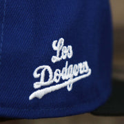 The Los Dodgers Side Patch on the Los Angeles Dodgers City Connect Side Patch 9Fifty Snapback Cap | New Era Royal/Black