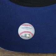 The MLB Sticker on the Cooperstown Brooklyn Dodgers 1947s Logo Worn Colorway Mesh Back 9Forty Dad Hat | Royal Blue 9Forty Hat