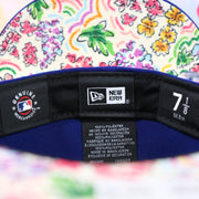 Los Angeles Dodgers Floral Print Undervisor Spring Embroidery 59Fifty Fitted Cap | Royal Blue 59Fifty Cap