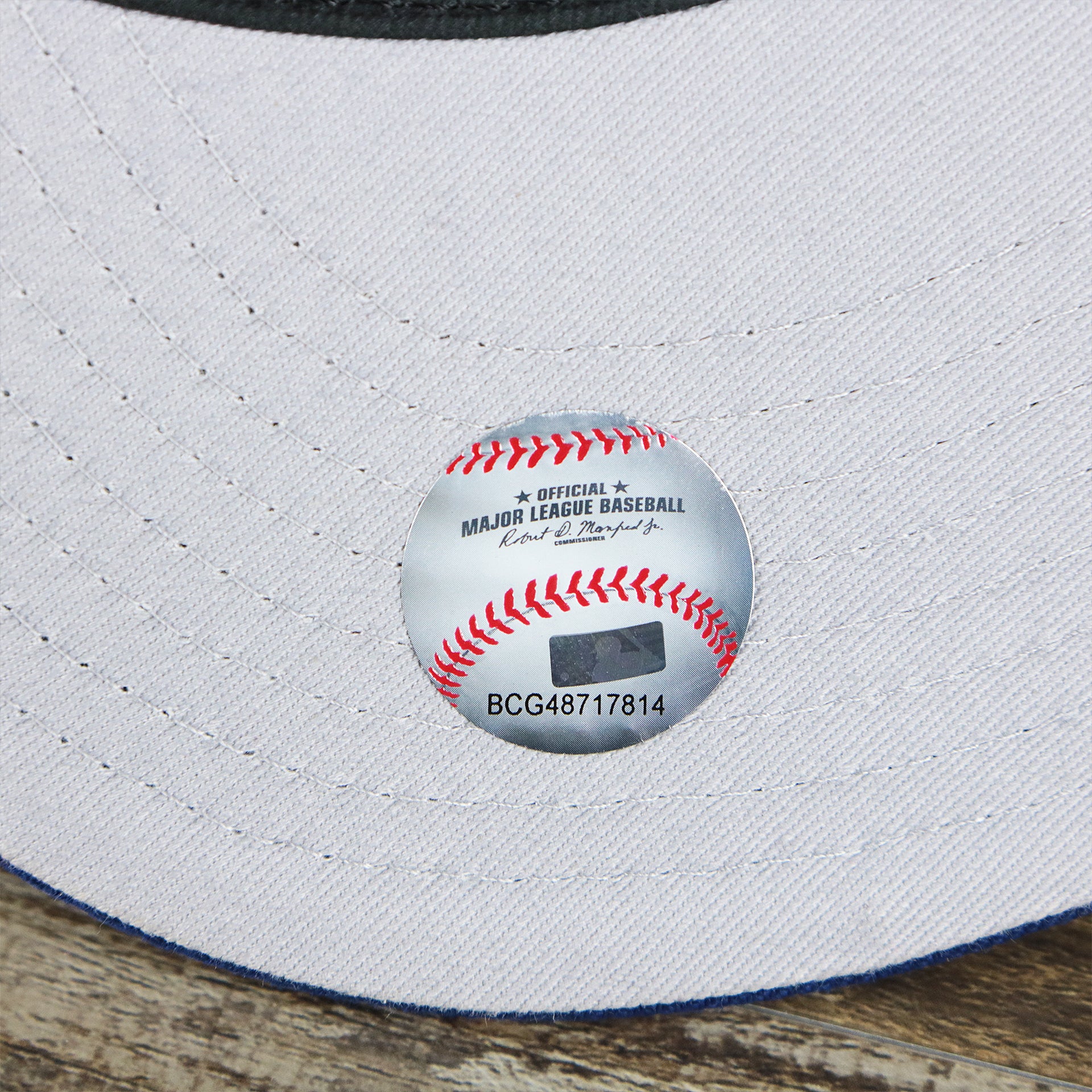mlb sticker on the brim of the Brooklyn Dodgers Cooperstown Royal Blue 9Fifty Snapback Cap | OSFM