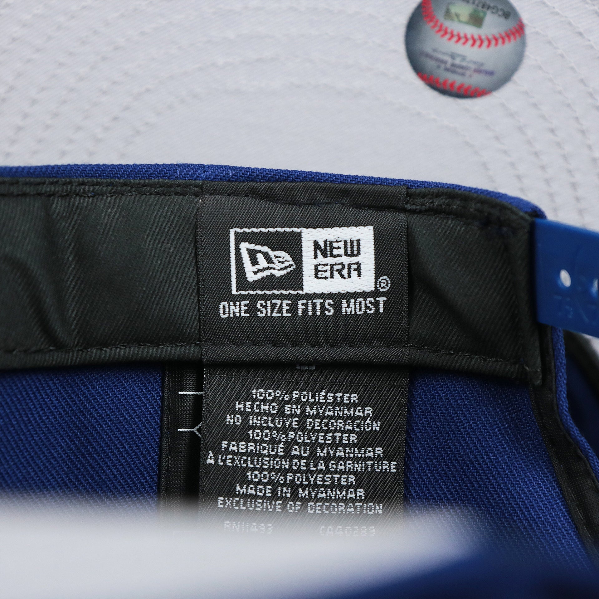 new era logo on the inside of the Brooklyn Dodgers Cooperstown Royal Blue 9Fifty Snapback Cap | OSFM