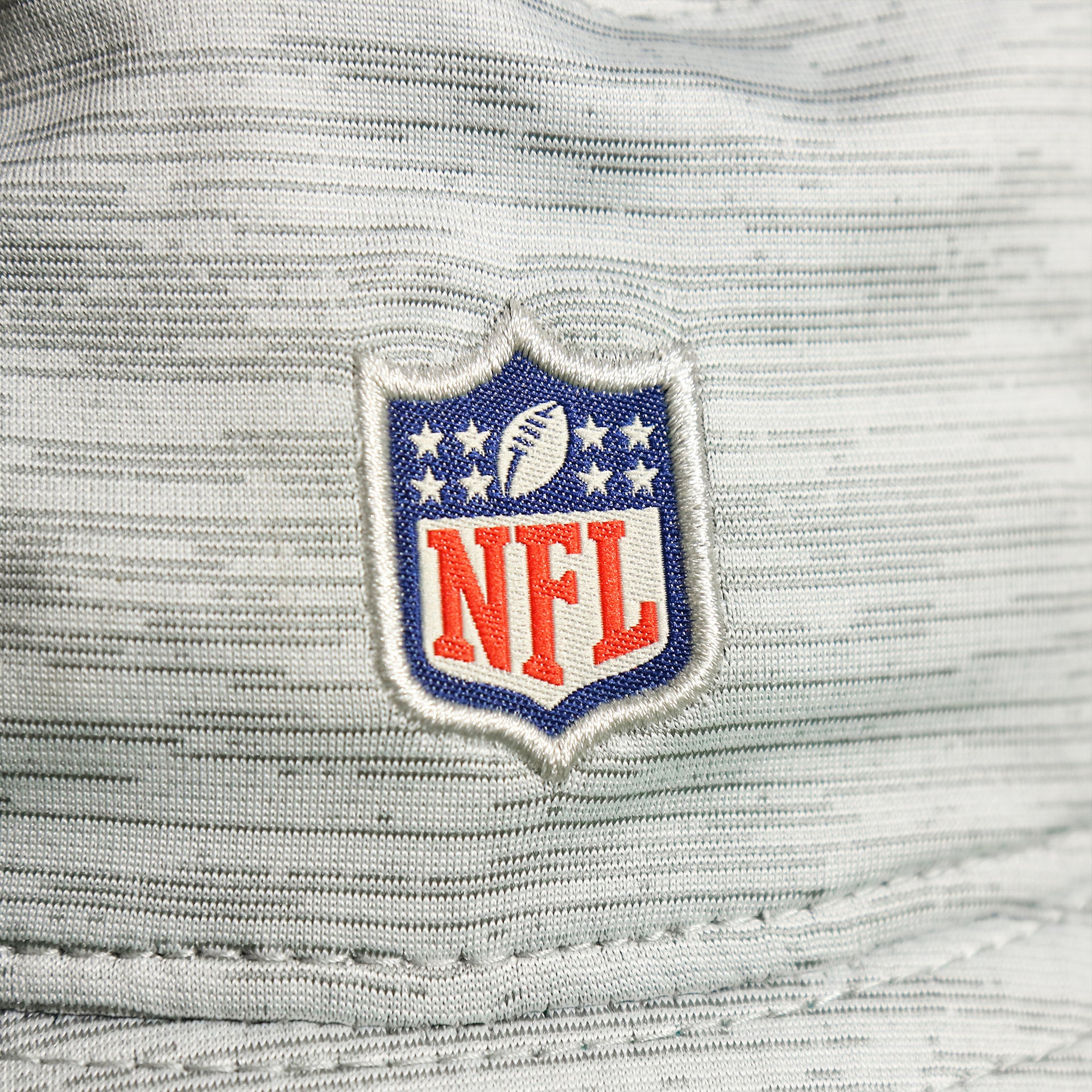 The NFL Logo on the Philadelphia Eagles Summer Training Camp Short Brim Bucket Hat | Distinct Gray Bucket Hat