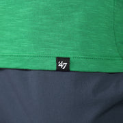 47 brand cuff tag on the Philadelphia Eagles Distressed Throwback Kelly Green Bird Logo Kelly Green Legacy Grit T-Shirt