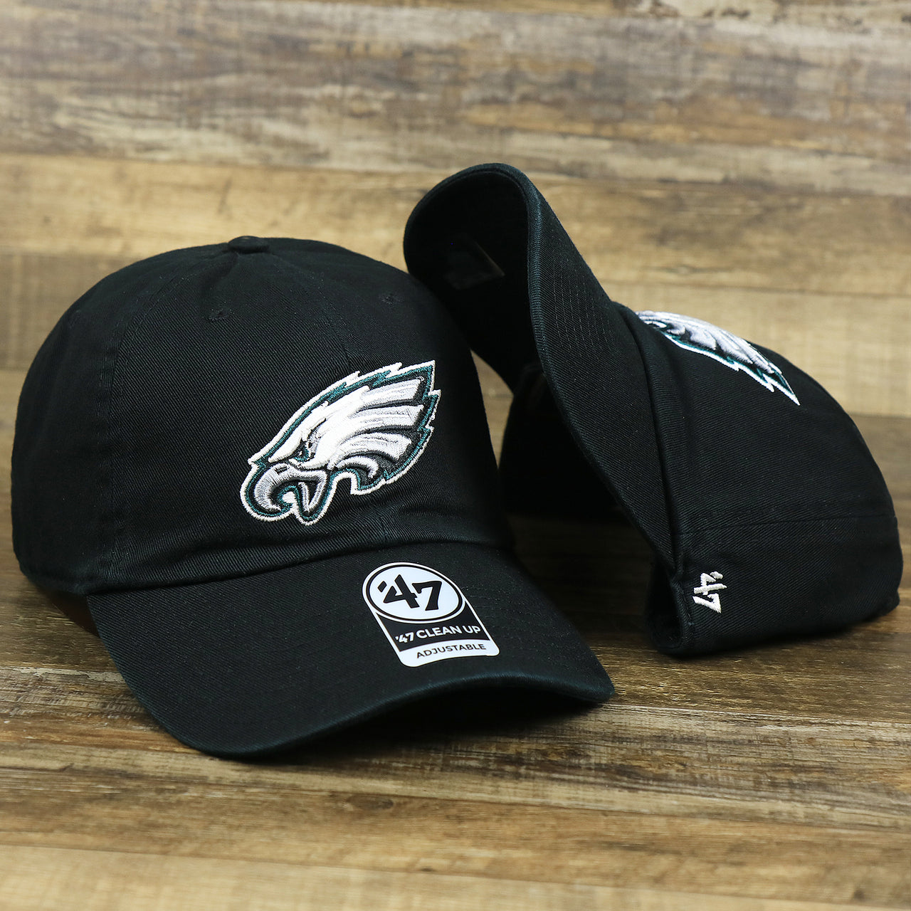 The Philadelphia Eagles Logo Adjustable Dad Hat | Black Dad Hat