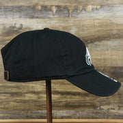 The wearer's right on the Philadelphia Eagles Logo Adjustable Dad Hat | Black Dad Hat