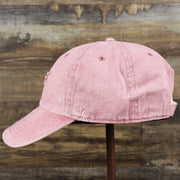 The wearer's left on the Women’s Philadelphia Phillies Tonal Gray Bottom Dad Hat | Misty Pink Tonal Dad Hat