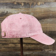 The wearer's right on the Women’s Philadelphia Phillies Tonal Gray Bottom Dad Hat | Misty Pink Tonal Dad Hat