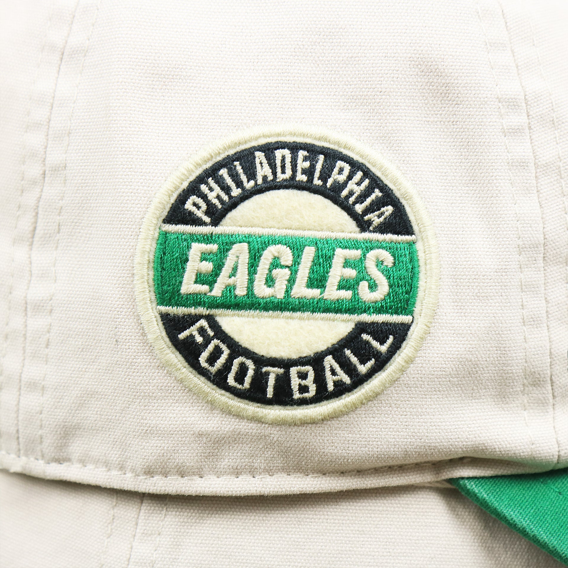 The Eagles Side Patch on the Throwback Philadelphia Eagles Embroidered 1987 Eagles Logo NFL Eagles Side Patch Dad Hat | Bone Dad Hat