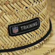 The NFL Training Patch on the back on the Philadelphia Eagles On Field 2022 Summer Training Straw Hat | New Era OSFM