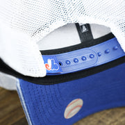 The Blue Adjustable Strap on the Cooperstown Montreal Expos 1969s Logo Worn Colorway Mesh Back 9Forty Dad Hat | Royal Blue 9Forty Hat