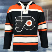 Philadelphia Flyers Premium Applique Black/Orange/Cream Lacer Hoodie