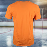 Back of the Philadelphia Flyers Distressed Arch Wordmark Premium Franklin T-Shirt
