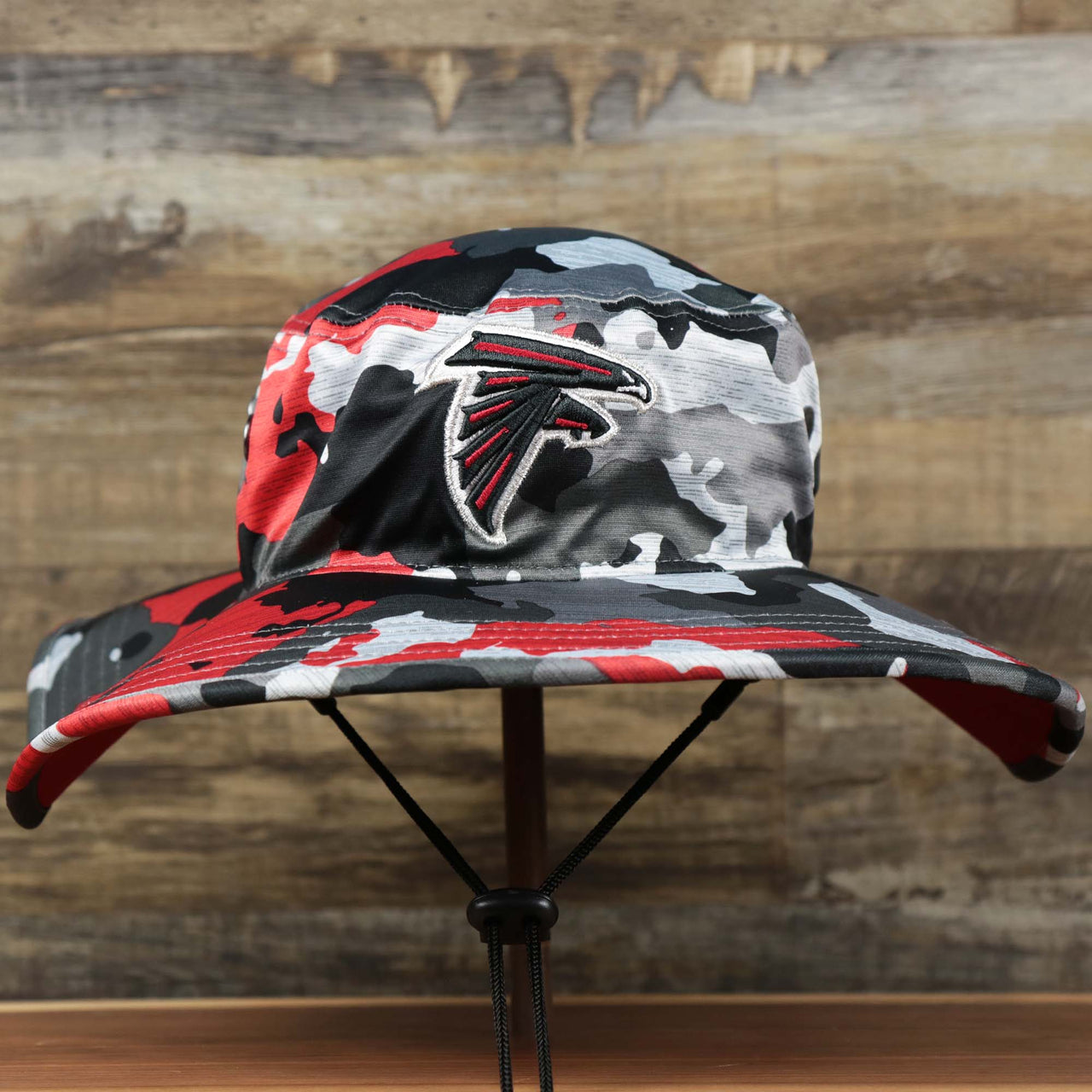 The Atlanta Falcons NFL Summer Training Camp 2022 Camo Bucket Hat | Red Bucket Hat
