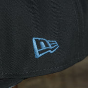 A close up of the New Era logo on the Boston Red Sox 2022 Father's Day On-Field 9Fifty Snapback | Gray