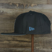 The wearer's left on the Los Angeles Dodgers 2022 Father's Day On-Field 9Fifty Snapback | Gray