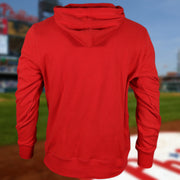 back side of the Philadelphia Phillies 2022 World Series Fightin' Phils Pullover Hoodie | 47 Brand, Red